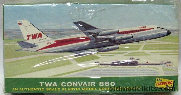 Lindberg 1/189 Convair 880 TWA Jetliner, 409-60 plastic model kit